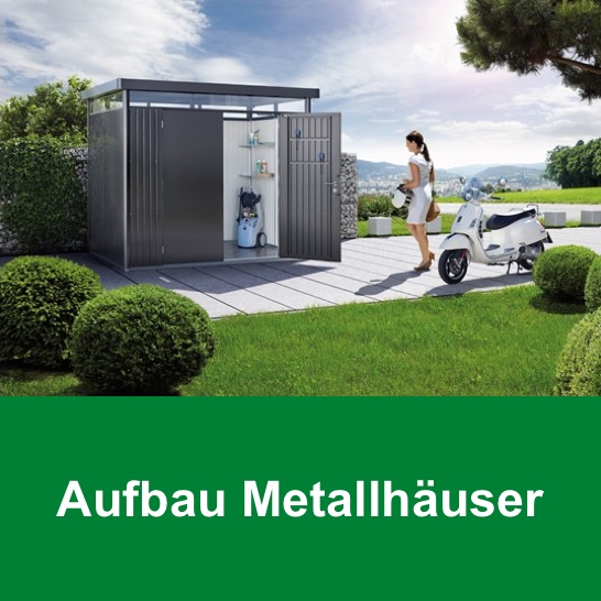 Aufbau Metallgerätehäuser