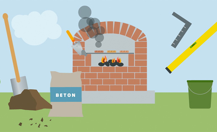 Grafik eines selbstgebauten Grills