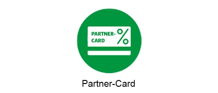 Skizzierte Partner-Card auf grünen Hintergrund