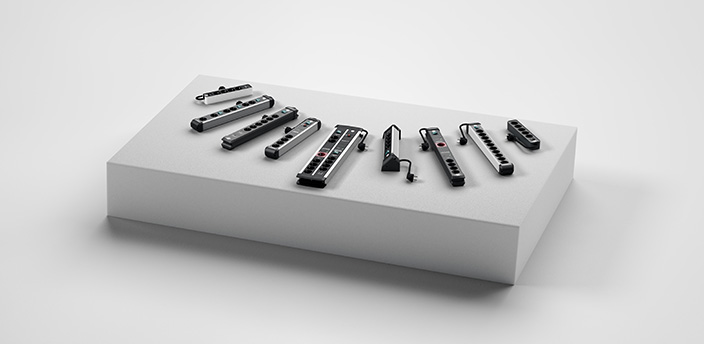 Darstellung von Steckdosenleisten