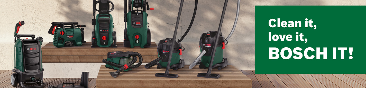 Abbildung von Bosch Geräten zum Reinigen