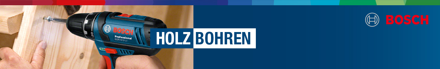 Banner von einem Bosch Holzbohrer