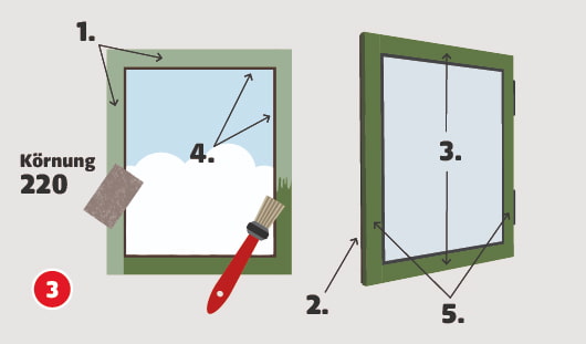 Fenster streichen Schritt 3