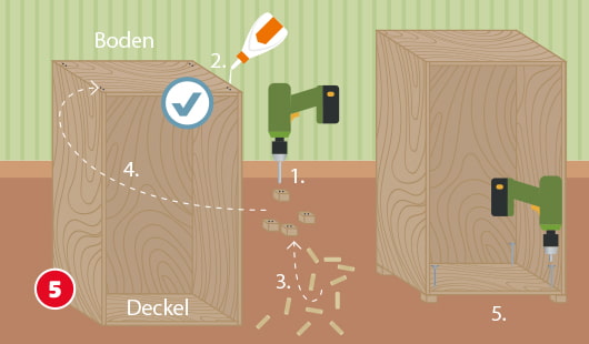 Kleiderschrank selber bauen Schritt 5