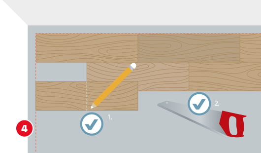 Parkett verlegen Schritt 4