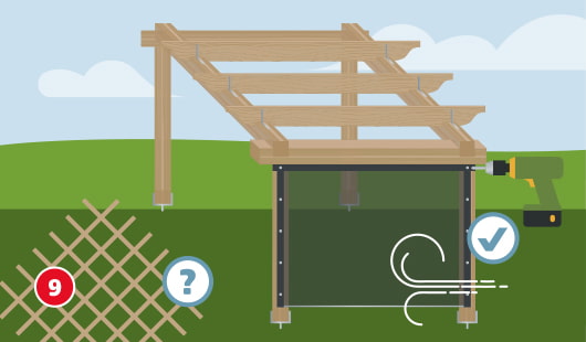 Pergola bauen Schritt 9