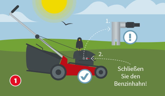 Rasenmähermesser schärfen Schritt 1