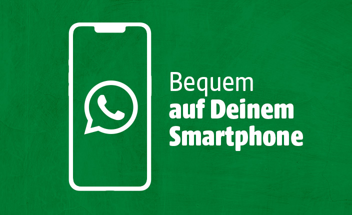 Smartphone Icon mit Text bequem auf deinem Smartphone